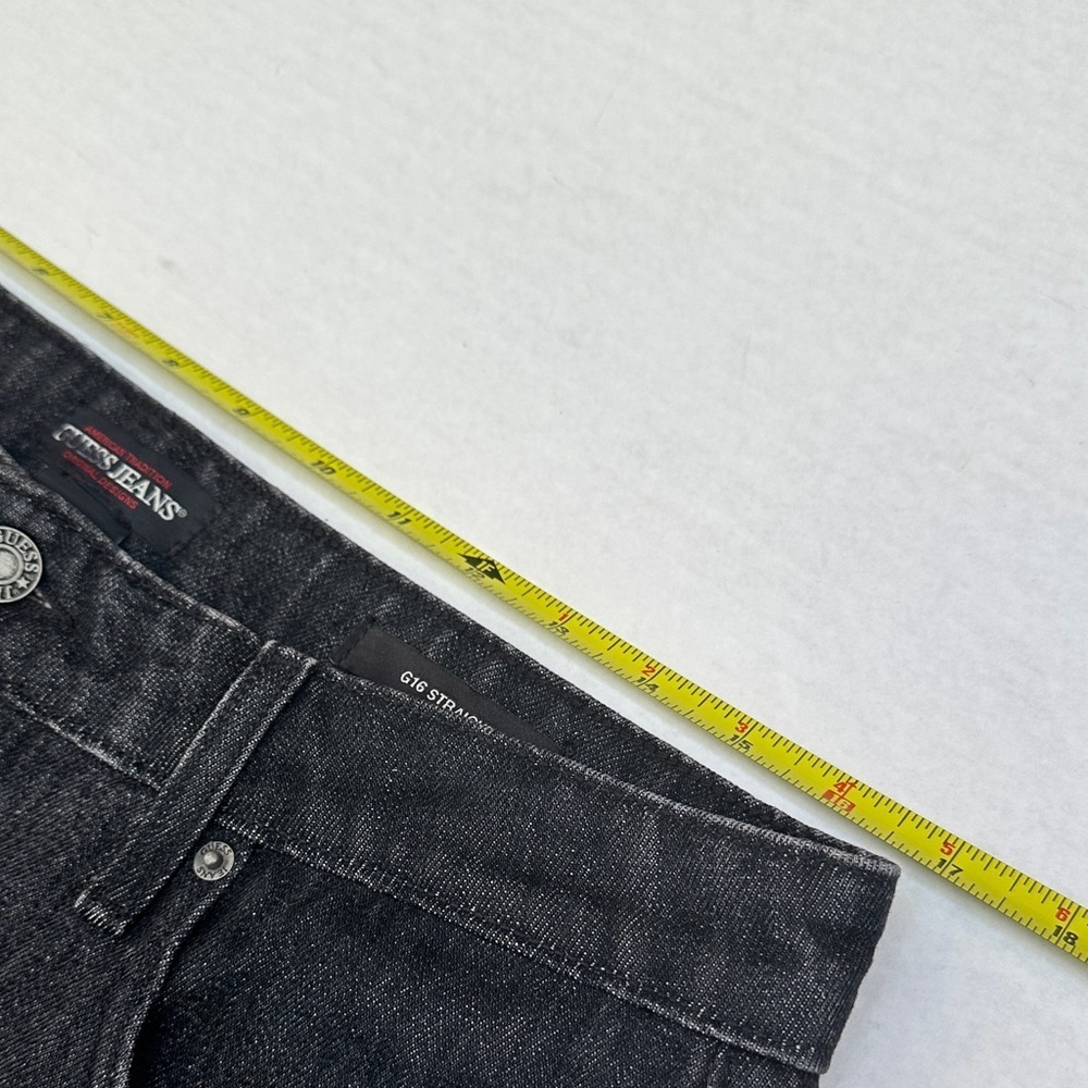 New Guess Black Straight Leg Men Jeans SZ 32 - Picture 10 of 11